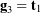 {\bf g}_3 = {\bf t}_1